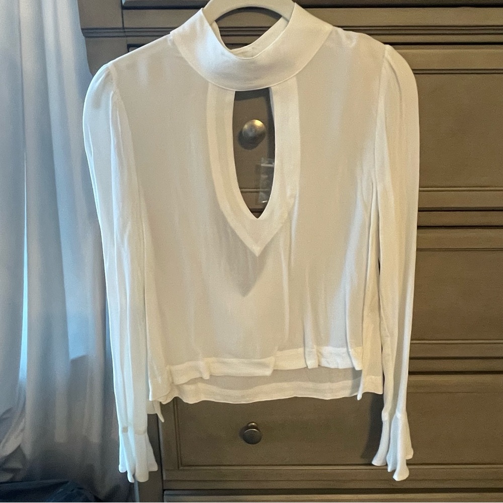 Free people white blouse size small